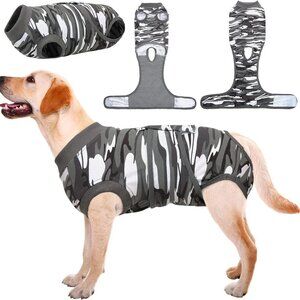 Kuoser Recovery Suit for Dogs After Surgery Professional Pet Recovery Camo L New
